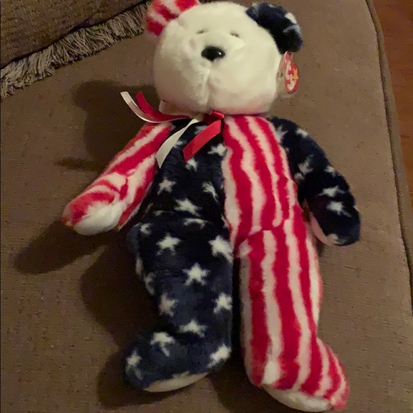 TY “Spangle” Beanie Buddy Red, White & Blue - Picture 2 of 8